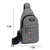 Multifunction Shoulder Bag Men Fashion Crossbody Bag On Shoulder Travel Sling Bag Pack Messenger Pack Chest Bag for Male
