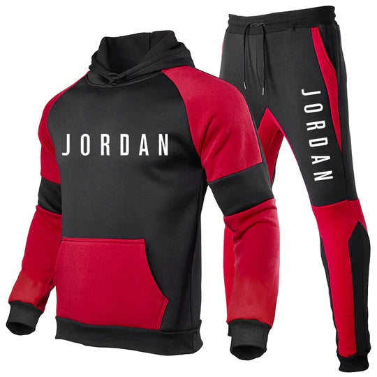 Jordan Color Matching Sweater Suit Winter Style
